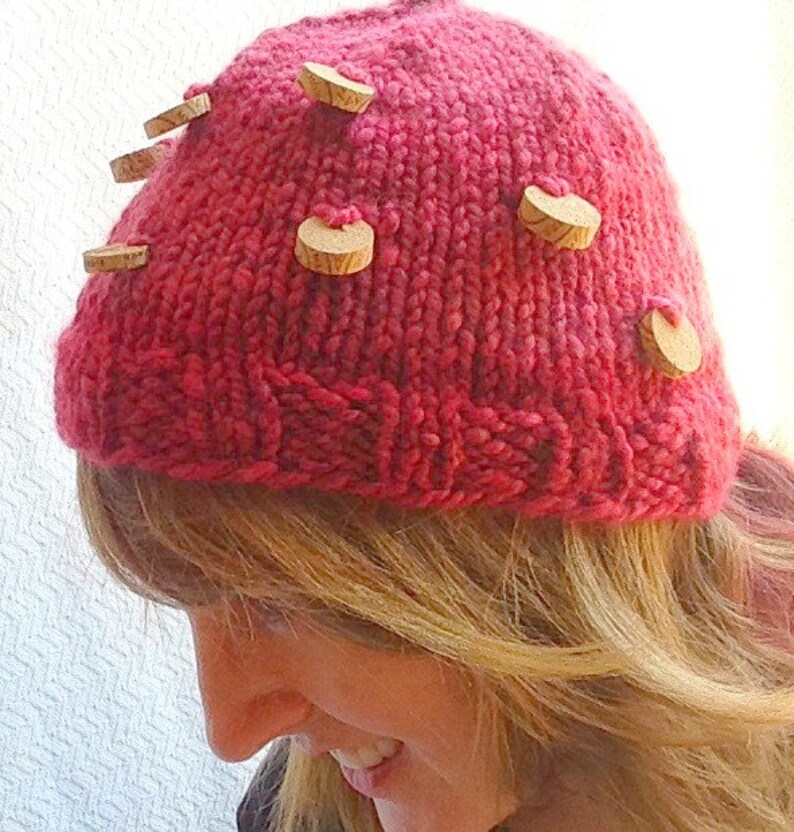Wine Cork Hat Knitting Pattern Handspun PDF Bulky Yarn Hat Etsy