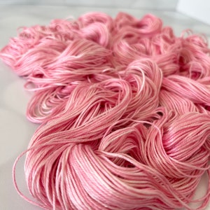 Pure Silk Yarn, pale pink, fingering weight yarn, Perfect Shell zdjęcie 4