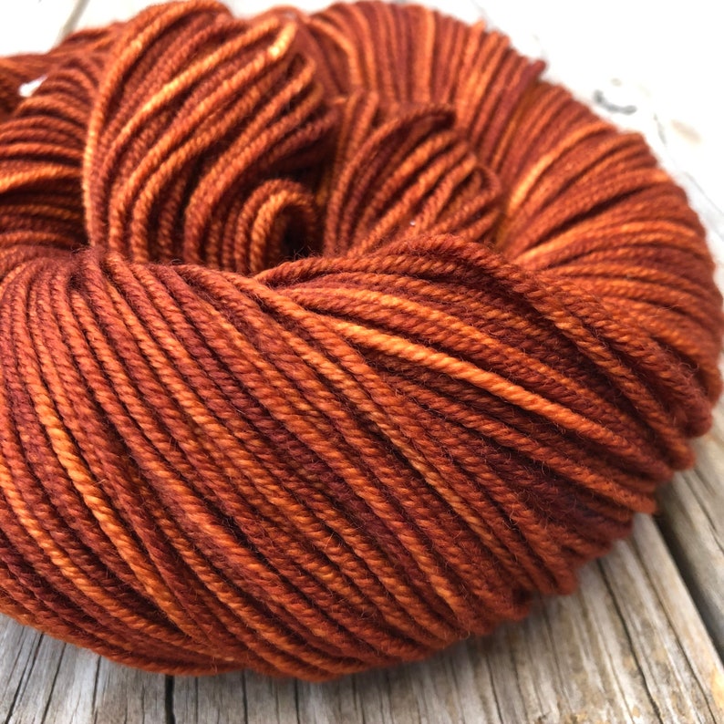 copper Hand Dyed Worsted Weight Yarn, Copper Cove, Treasured Warmth image 6
