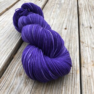 Hand Dyed Sock Yarn, royal purple, Kings Cloak, Treasured Toes image 5