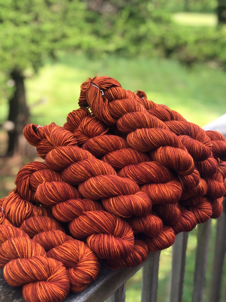 copper Hand Dyed Worsted Weight Yarn, Copper Cove, Treasured Warmth image 2