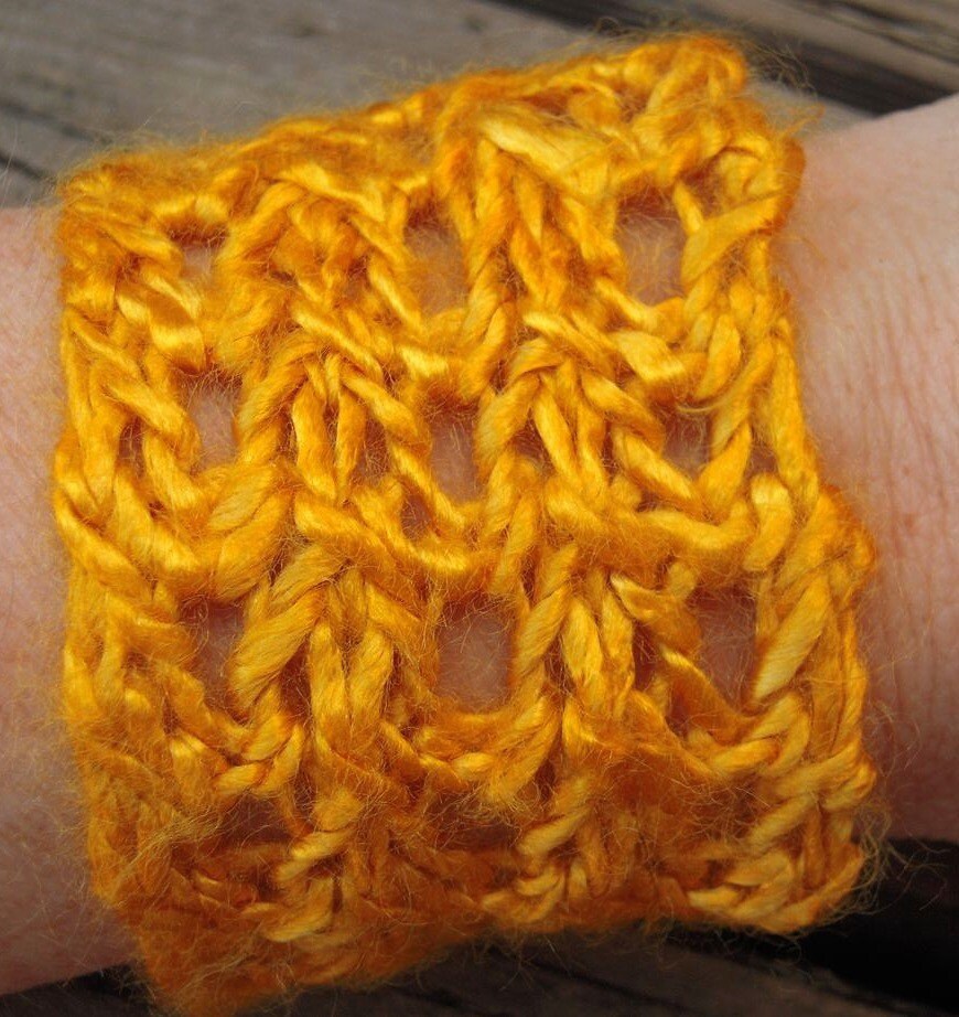 Handspun Shimmery Lace Wrist Cuff Knitting Pattern. Digital Download ...