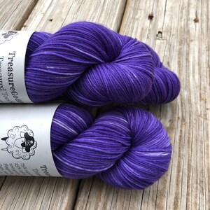 Hand Dyed Sock Yarn, royal purple, Kings Cloak, Treasured Toes image 6