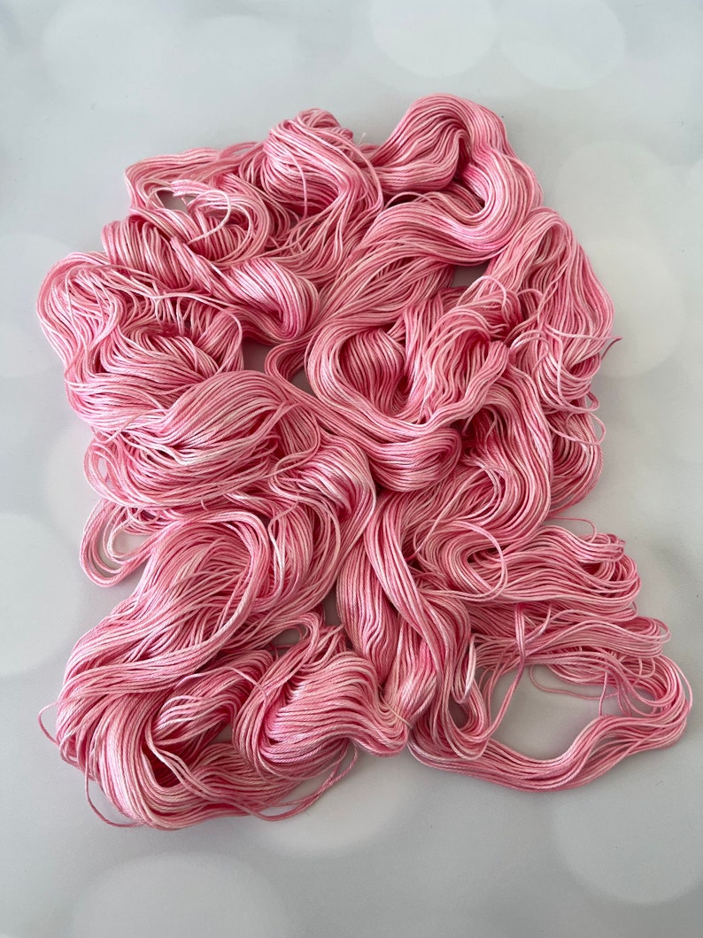 Pure Silk Yarn, pale pink, fingering weight yarn, Perfect Shell zdjęcie 8