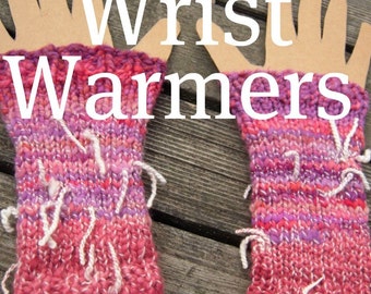 PDF handspun wrist warmers knitting pattern Digital Download SELL items knit from this