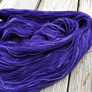 Hand Dyed Sock Yarn, royal purple, Kings Cloak, Treasured Toes image 3