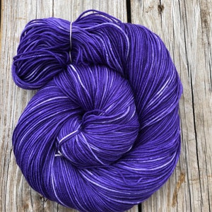 Hand Dyed Sock Yarn, royal purple, Kings Cloak, Treasured Toes image 2