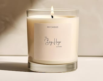 Just big hugs no words candle, Sending a hugs in candle, Get Well Soon Sympathy, Thinking of you gifts Gift for friend, Gift for Her Him