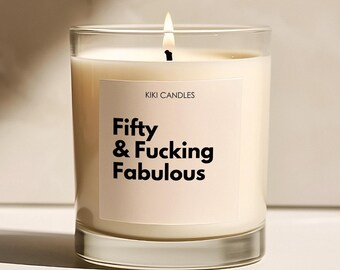 50th Birthday Gift Thirty & Fabulous Funny 50th Birthday Gift Funny Candle, Fabulous at Fifty