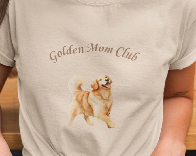 Dog Mom Shirt Golden Retriever Mama Cute Graphic Tees, Funny Dog Shirt ...
