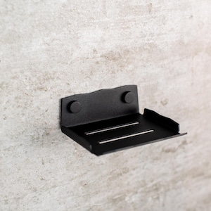 Porte-savon, porte-savon moderne mural en acier inoxydable à revêtement par poudre, collection de design « MONTAGNE » unique.