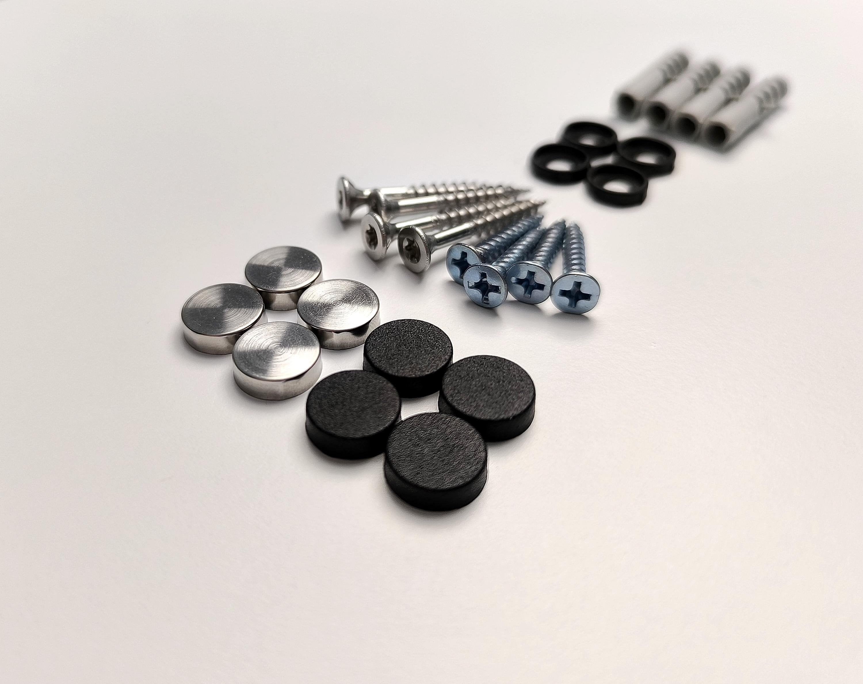 Decorative Caps, Covers Round Shape for Screws, Fasteners in two colours for Furniture fixture, hardware