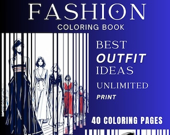 Fashion Coloring Book: Casual, Nautical and Classic Styles (PDF & JPG)