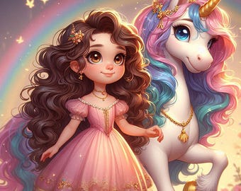 Cuento corto de Aurora y el Unicornio: Amistad y valentía (PDF digital)