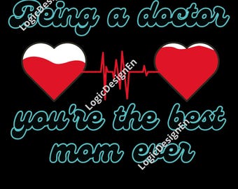Diseño para el Día de la Madre: Doctora, Enfermera, Maestra, Dentista - PNG y SVG - La mejor mamá del mundo.