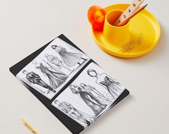 Libro para colorear de moda: Estilos glamurosos e informales, 26 diseños (PDF y JPG)