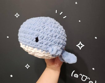 Crochet Whale Plush: Handmade Vegan Snuggle Buddy