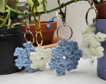 Cute Snowflake Keychains Best Friends Handmade Adorable Snowy Christmas Core Clean girl asthetic unique charms bag charms kpop idol core