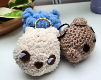 Cute Kawaii Bunny Teddybear Bag Charms Adorable Unique Handmade Tiny Plushies Crochet Works of Art Soft Squishy Self Soothing
