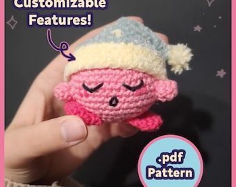 Sleepy Kirby Crochet Pattern | US Terminology