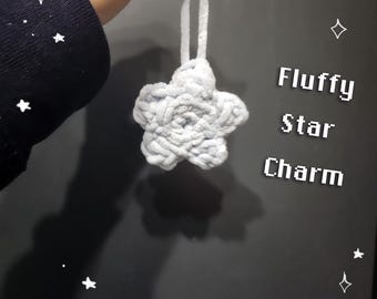 Fluffy Star Charm Crochet Kirby Air Riders Gyaru Japan | Vegan