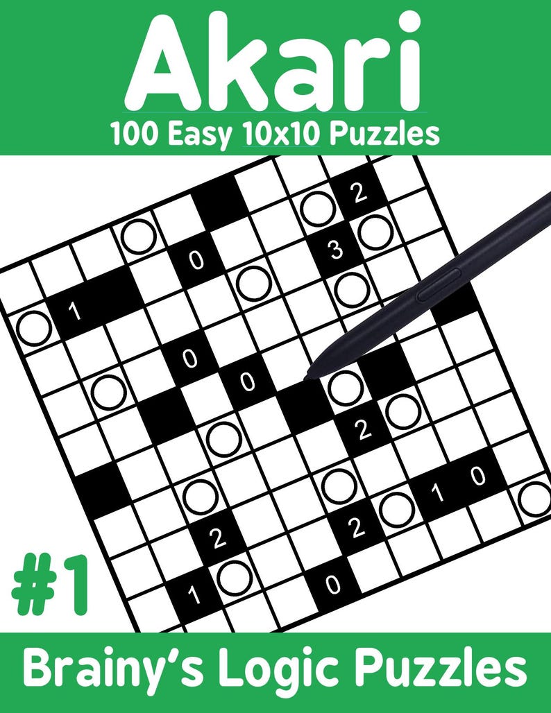 Simple Akari 100 Easy Akari Puzzles: Interactive PDF Book for Kindle Scribe ...
