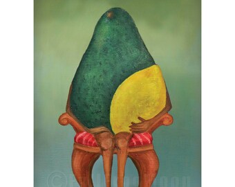 Mini impresión de aguacate con un poco de limón