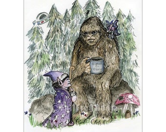 Bigfoot Morning Meeting Mini Print