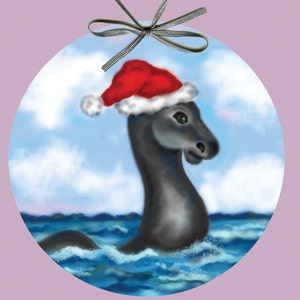 Santa Champ Paper Ornament