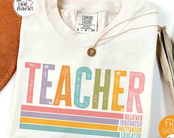 Retro Teacher Shirt, Back to School T-shirt, Vintage Teacher Tee, Teaching Shirt, Teacher Life Shirt, Comfort Colors® Gifts for Teacher