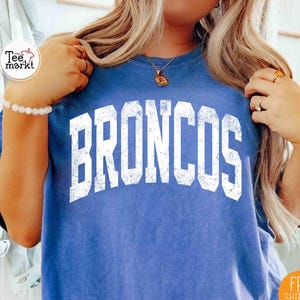 Comfort Colors® Broncos Mascot Shirt, Retro Broncos Mascot Tee, Broncos Game Day Shirt, Vintage College Broncos Team Spirit Pride Apparel