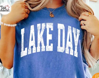 Comfort Colors® Lake Day Shirt, Summer Lake Day Shirt, Vintage Lake Life Tee, Lake Weekend T-shirt, Lake Lover Vacation Shirt, Lake Bum Tee