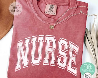 T-shirt d'infirmière Comfort Colors®, chemise d'infirmière vintage, cadeau d'infirmière, chemise d'infirmière autorisée, appréciation d'infirmière, t-shirt d'infirmière autorisée, t-shirt d'étudiante infirmière