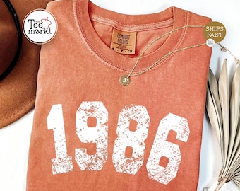 Vintage 1986 Shirt, Born In 1986 T-Shirt, 40th Birthday Gift, Retro Birth Year Shirt, 1986 Birthday Shirt, Unisex Graphic Tee
