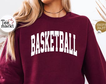 Basketball Sweatshirt, Vintage Basketball Pullover, Basketball Lover Gift, Sports Sweatshirt, Game Day Crewneck, Athletic Gift