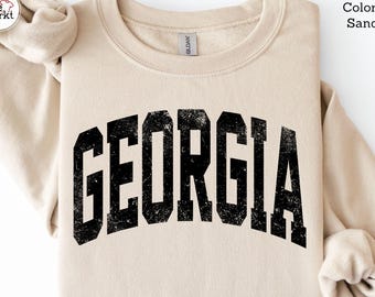 Georgia Sweatshirt, Vintage Georgia Sweater, Georgia Trip Crewneck , GA State Gift, Georgia Lover Gift, Georgia Game Day