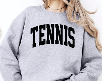 Tennis Sweatshirt, Vintage Tennis Pullover, Tennis Lover Gift, Tennis Player Sweatshirt, Sports Crewneck, Tennis Gift, Game Day Outfit