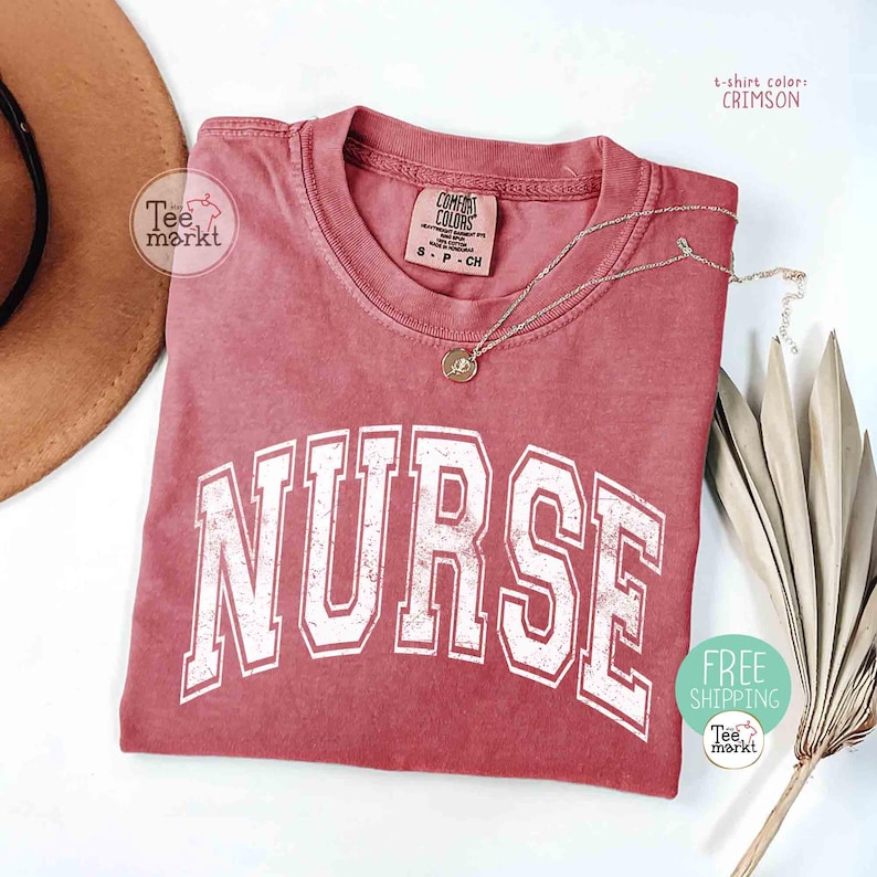 Comfort Colors® Nurse T-Shirt, Vintage Nurse Shirt, Nurse Gift, RN Shirt, Nurse Appreciation, Registered Nurse T-shirt, Nurse Student Tee image 1