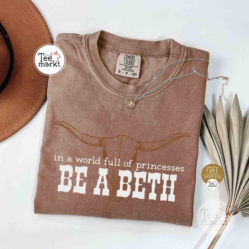 vintage brown color comfort colors Be a Beth Shirt, Country Western Tee, Cowgirl Shirt, Country Girl Shirt, Western Country Shirt, Boho Cow Skull Shirt, Western Rodeo Shirt