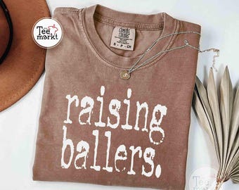 raising baller t-shirt, comfort colors® softball mama shirt, vintage baseball shirt, tailgate shirt, sports mom shirt, baseball mama gift