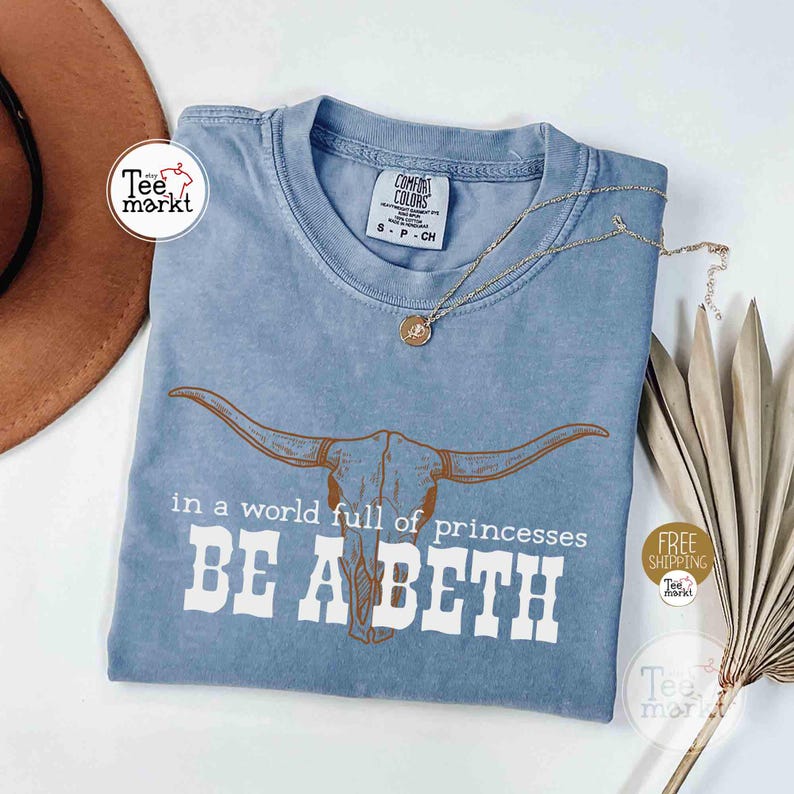 vintage light blue color comfort colors Be a Beth Shirt, Country Western Tee, Cowgirl Shirt, Country Girl Shirt, Western Country Shirt, Boho Cow Skull Shirt, Western Rodeo Shirt