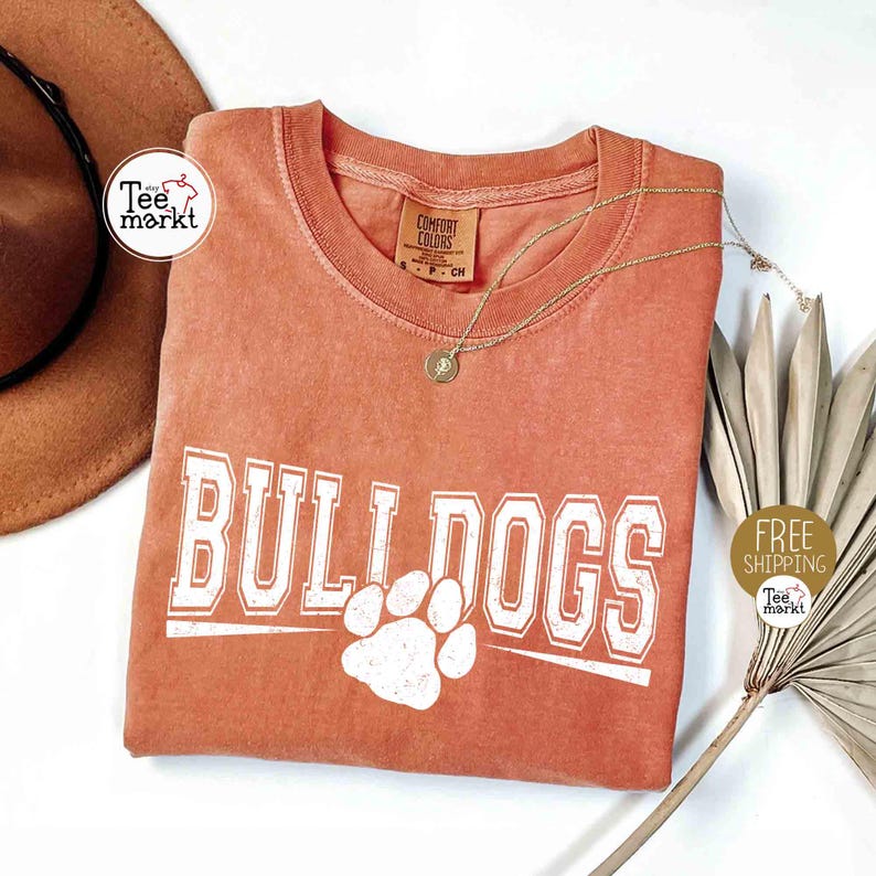 Vintage Bulldogs-skjorta, Comfort Colors Bulldogs-matchdagströja, Bulldogs maskottröja, Teacher Gameday-skjorta, Bulldog Tailgate Football Mama Yam