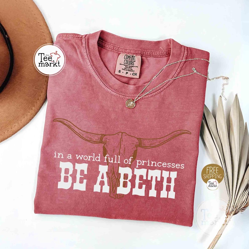 vintage red color comfort colors Be a Beth Shirt, Country Western Tee, Cowgirl Shirt, Country Girl Shirt, Western Country Shirt, Boho Cow Skull Shirt, Western Rodeo Shirt