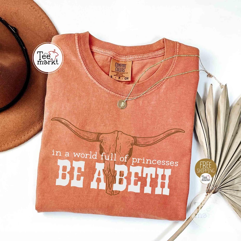 vintage orange color comfort colors Be a Beth Shirt, Country Western Tee, Cowgirl Shirt, Country Girl Shirt, Western Country Shirt, Boho Cow Skull Shirt, Western Rodeo Shirt