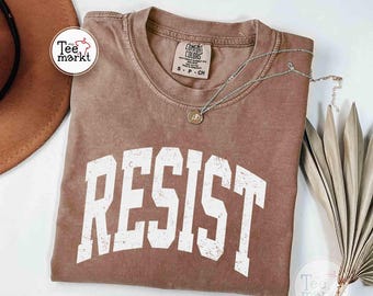 Vintage widerstehen Shirt Comfort Colors®, Anti-Trumpf-Shirt, großzügiges Shirt, demokrat-Shirt, politischer Aktivismus, Anti-MAGA, feministisches T-Shirt