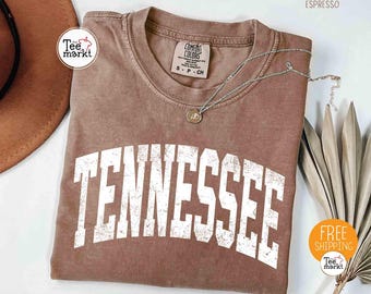 Camiseta Comfort Colors® Vintage Tennessee, Camiseta del Orgullo del Estado de Tennessee, Camiseta de Regalo de Viaje de Tennessee, Camiseta de Tennessee, Camiseta del Estado Voluntario