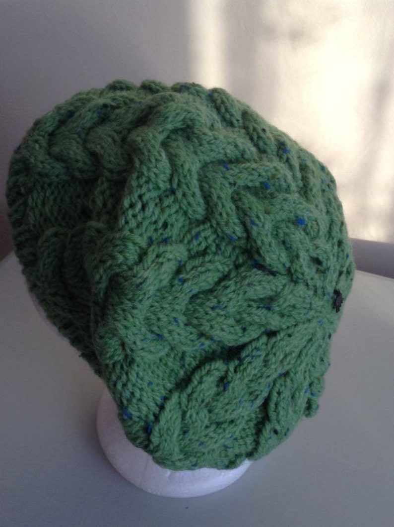 Ierse Aran-sjaal Green Slouchie Set