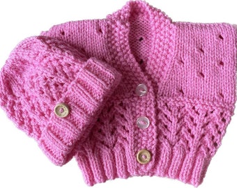 Baby Cardigan & Hat