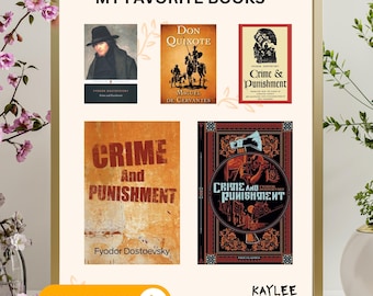 Personalized My Favorite Books Poster, Custom Book Cover Art, Gift for Book Lovers, Personalized Library Print Custom Size, Digital Download