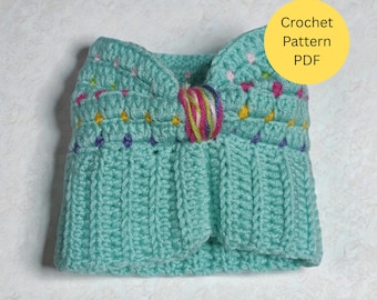 Patrón de bandana de crochet en PDF / Diadema ajustable / Paso a paso / Video incluido, 6 idiomas